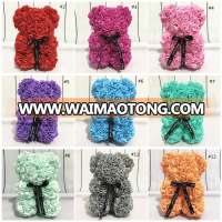 Wholesale valentine gift  High Quality PE flower hot sale 25cm rose bear