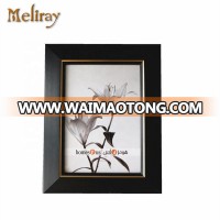 2019 New Designs Black 5''x7'' Photo Frame with Gold Frame PS Plastic Cheap Photo Frame