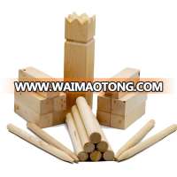 wooden made Kubb rules lawn game yard game viking chess for fun