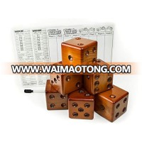 wooden outdoor Yard dice giant custom wooden dice game set