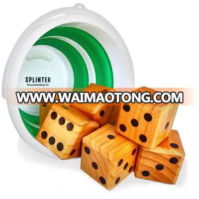 Factory giant custom outdoor wooden dice yard dice game for kids and adults