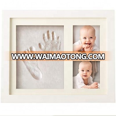 Baby Handprint Kit & Footprint Photo Frame for Newborn Girls and Boys, Baby Photo Album for Shower Registry, Personalized Baby G