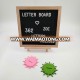 Vintage Felt Changeable Letter Board 12x18"" Oak Wood Frame with 340 Inch Helvetica White Letters, Numbers and Punctuation