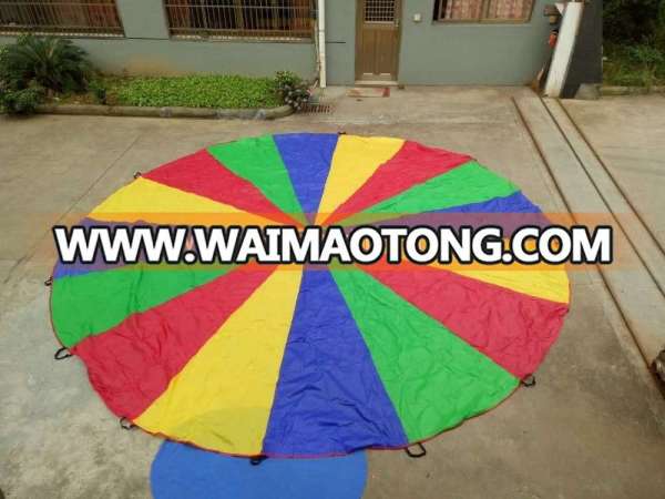 6M Parachute Toys Outdoor ,12feet Rainbow Parachute with handles for Back Yard Game,Playchute